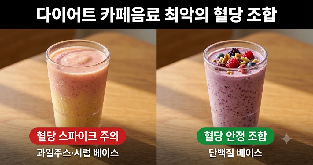 다이어트 카페음료 혈당관리, 과일스무디 이렇게 바꿔보세요