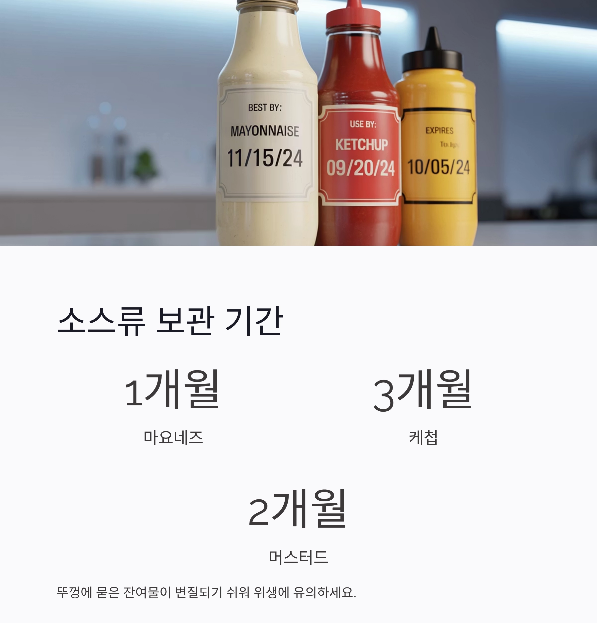 양념 유통기한 헷갈릴 땐? 이렇게 확인하세요!