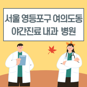 영등포구 여의도동 야간진료 내과 병원 리스트 (18시 이후 늦게까지하는 병원)