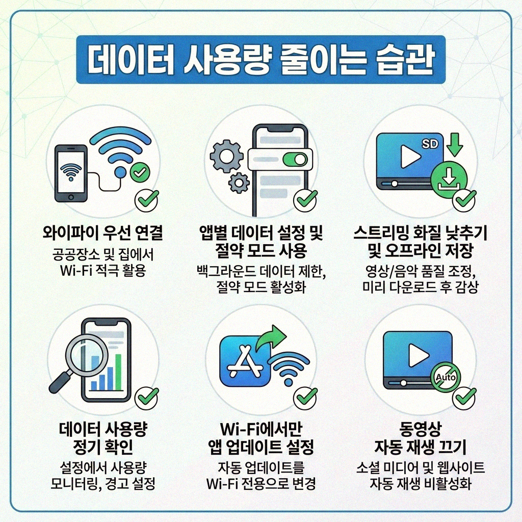 알뜰하게 쓰는 모바일 데이터 제대로 절약하는 꿀팁
