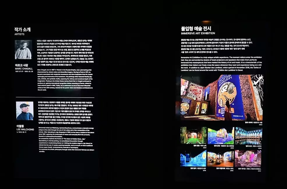 제주도 실내 가볼만한곳 빛의벙커 샤갈 관람시간 입장료 후기 사진 6