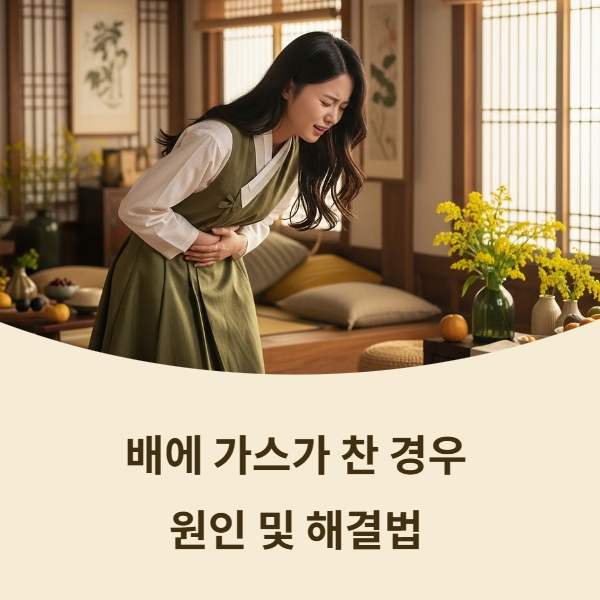 배에 가스가 차서 배가 아파요