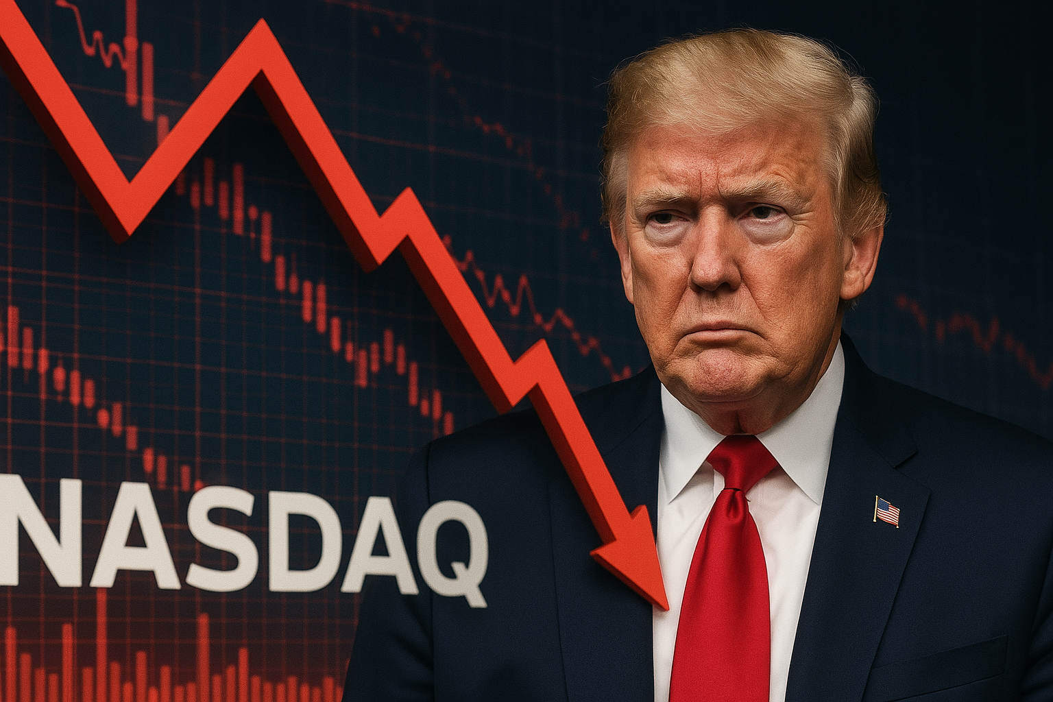 트럼프 관세폭탄의 경제 충격으로 나스닥 폭락