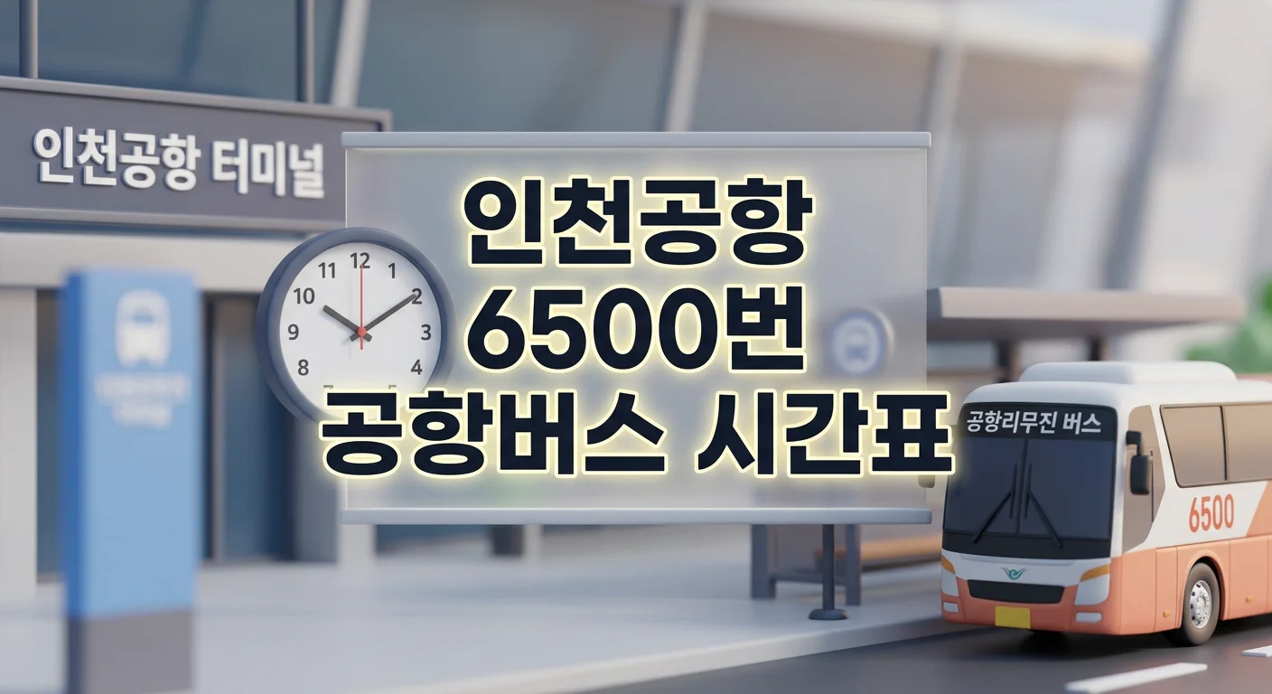 인천공항 6500번 공항버스 시간표와 요금 (개포&middot;구룡 방면)