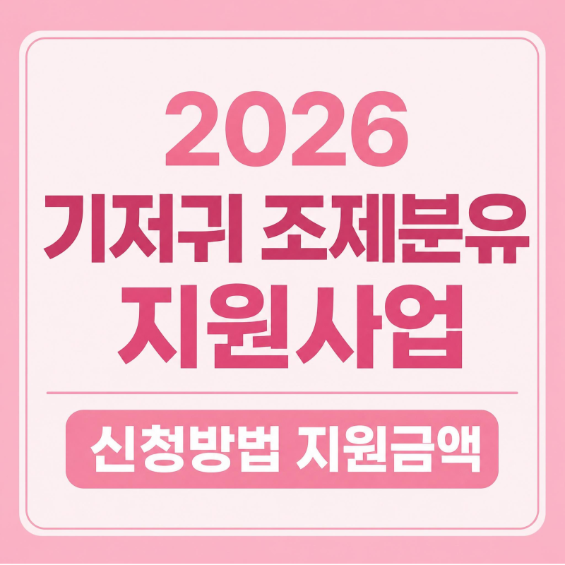 저소득층 기저귀 조제분유 지원사업 신청방법 지원금액 2026