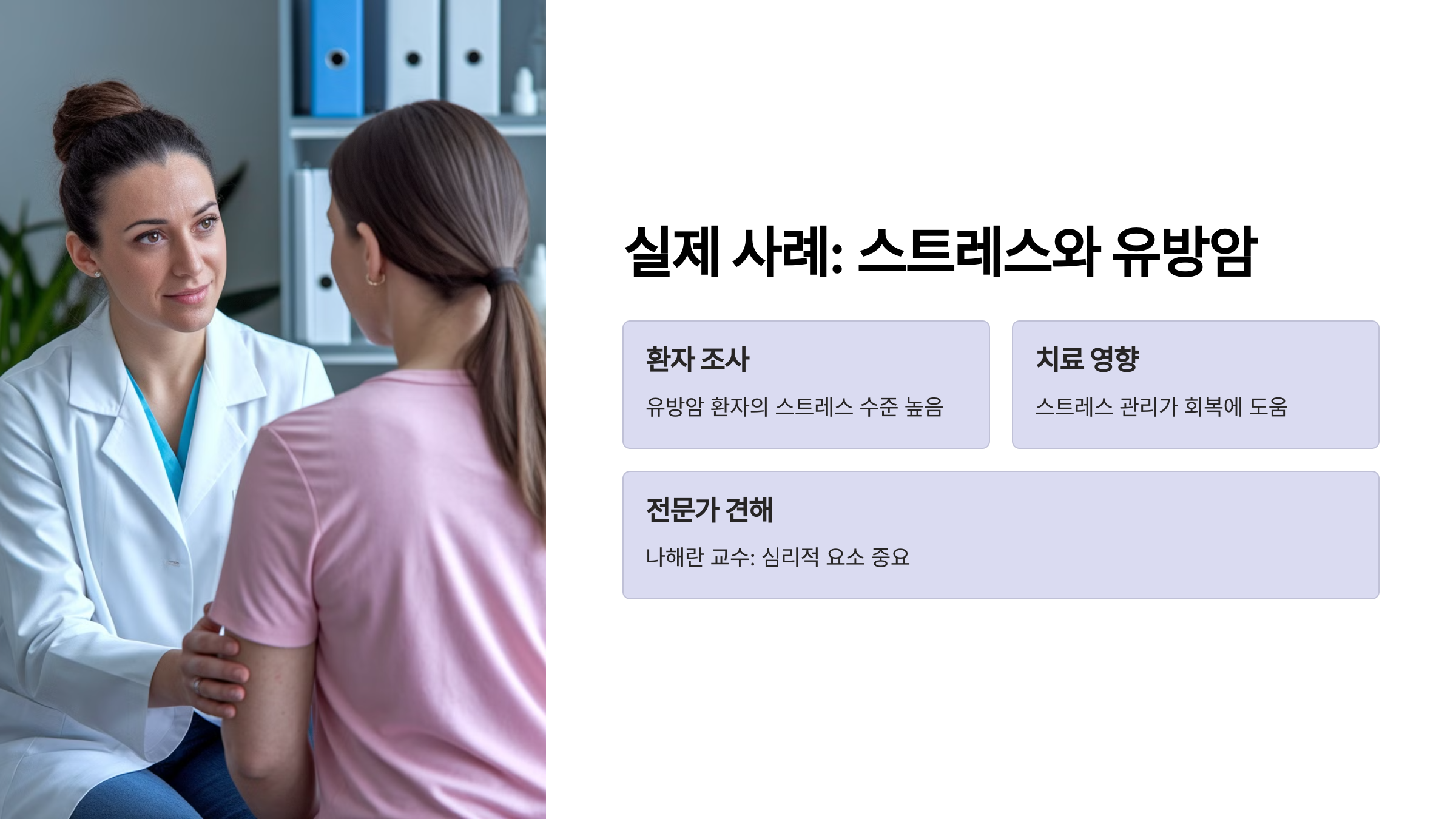 실제 사례: 스트레스와 유방암