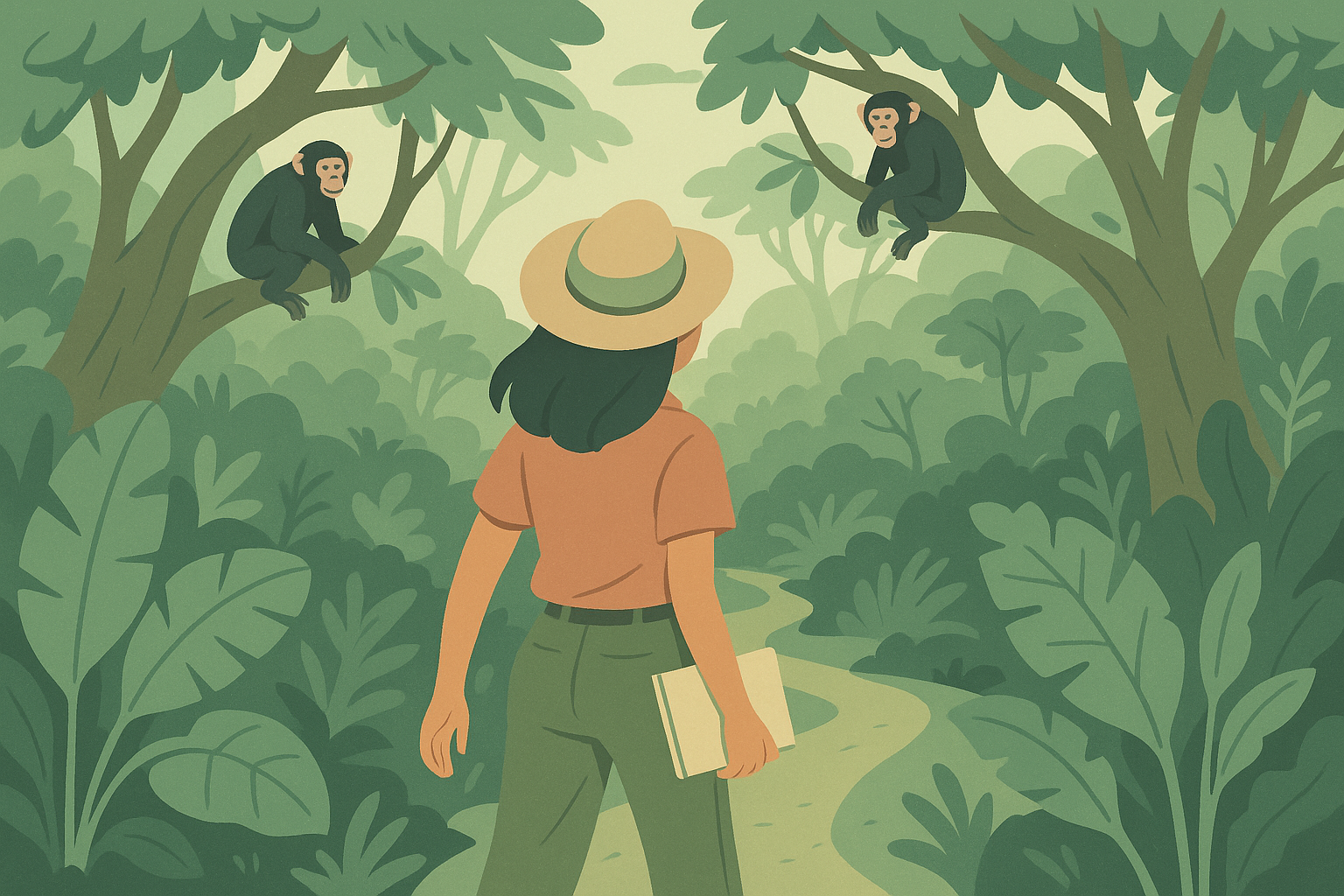 제인구달 관련 참조 일러스트