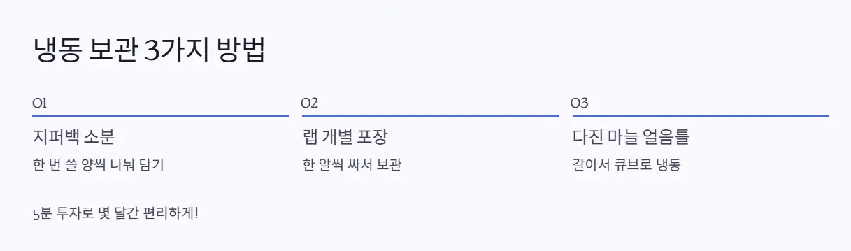 냉동 보관 방법