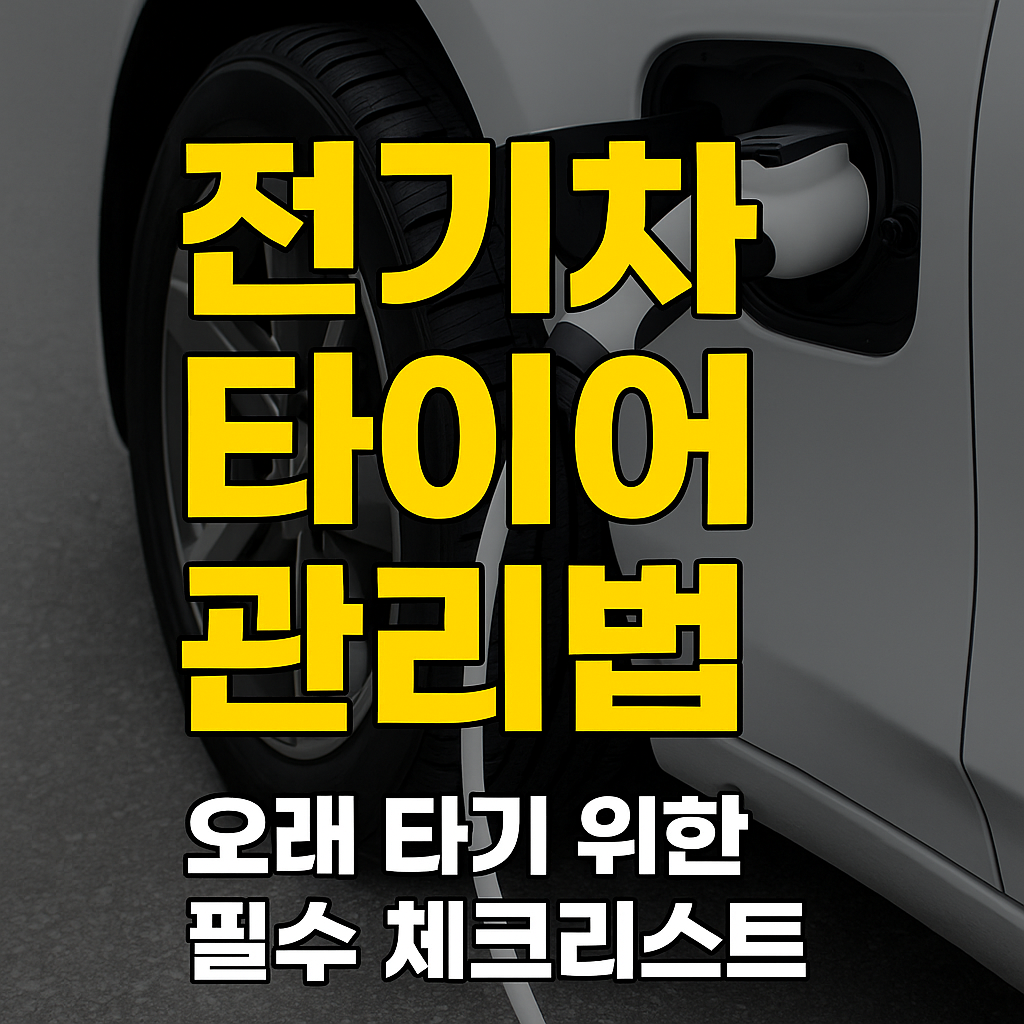 전기차 타이어 관리하는 사람
