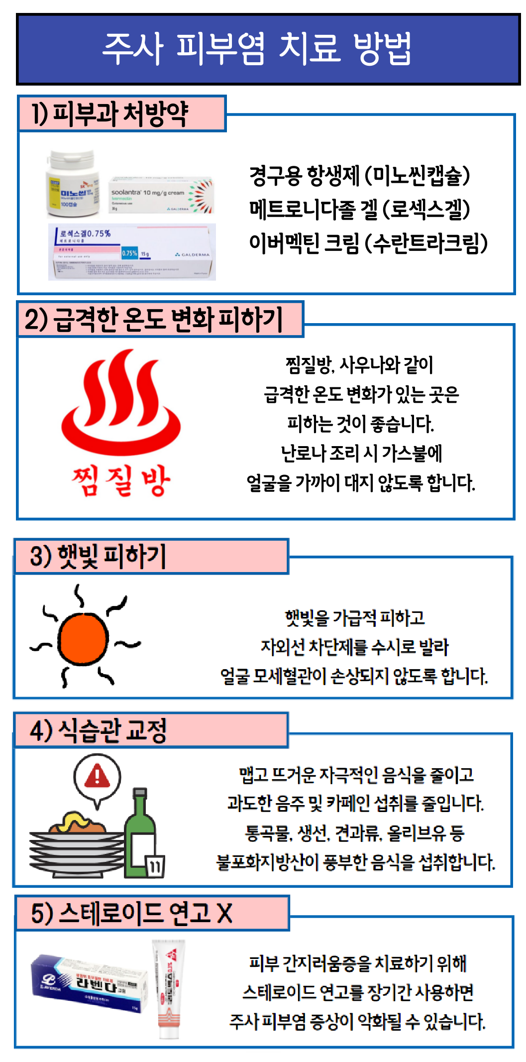 주사 피부염 치료 방법