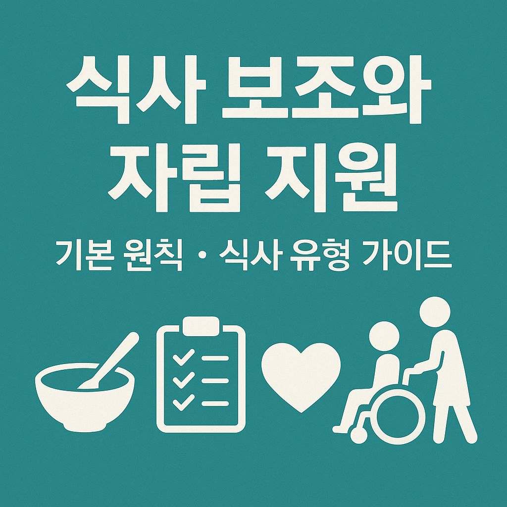 식사 보조와 자립 지원의 기본 원칙, 식사 유형 가이드