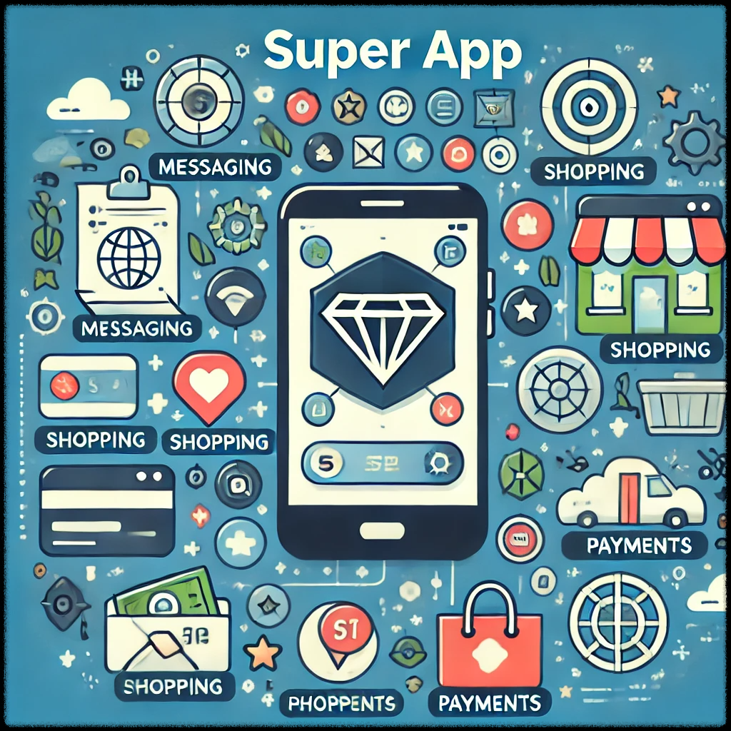 슈퍼 앱 개념을 설명하는 이미지