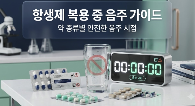 항생제 먹는 중인데 술 한 잔 괜찮을까? 약 종류별 안전한 음주 시점 총정리