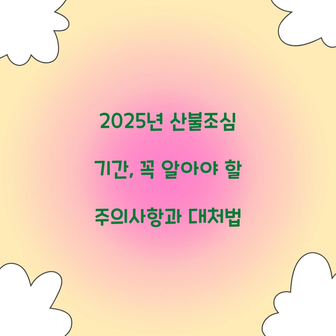2025년 산불조심 기간