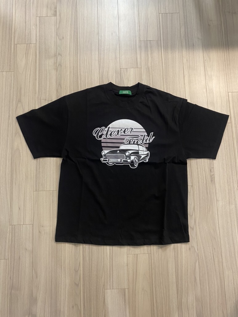 클레버필드 빈티지 클래식카 프린트 티셔츠 블랙_CLEVER FIELD Vintage Classic Car Print T-Shirt black