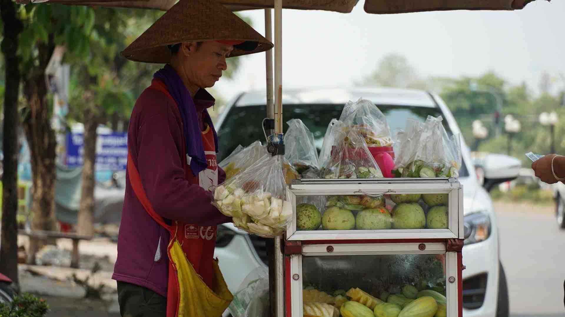라오스 노점상