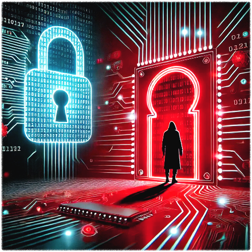 해킹을 시도하는 해커.