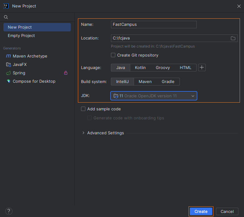 JavaSE 프로젝트 생성