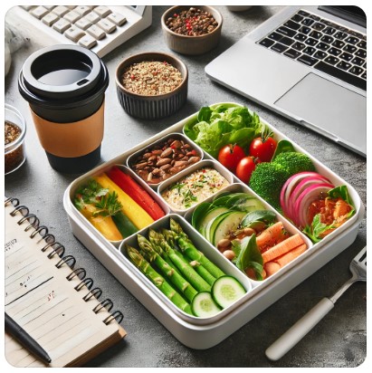 직장인 건강 도시락 이미지