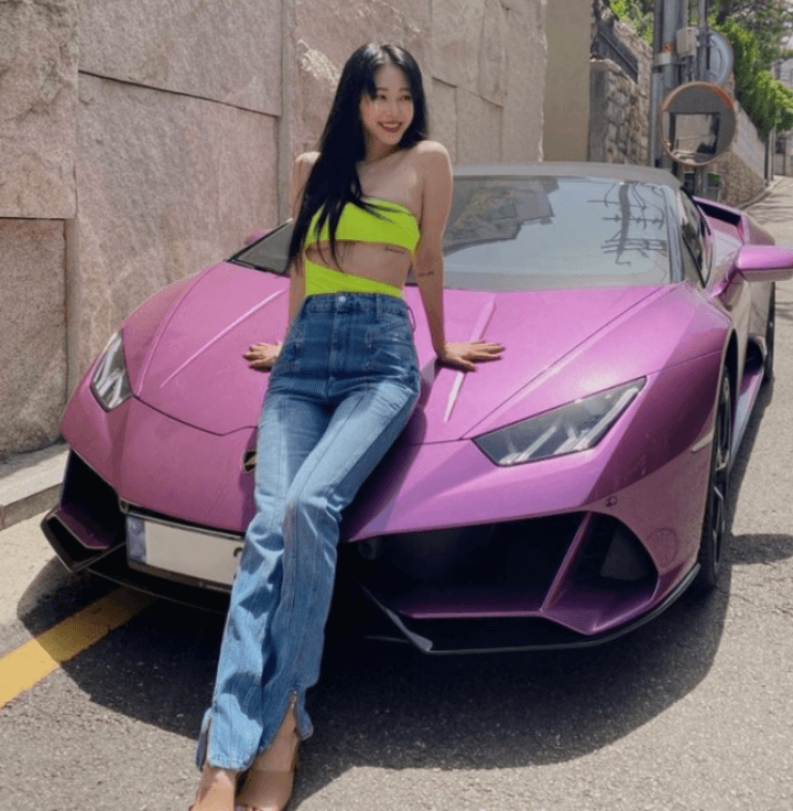 한예슬-람보르기니-우라칸-퍼플-보라색
