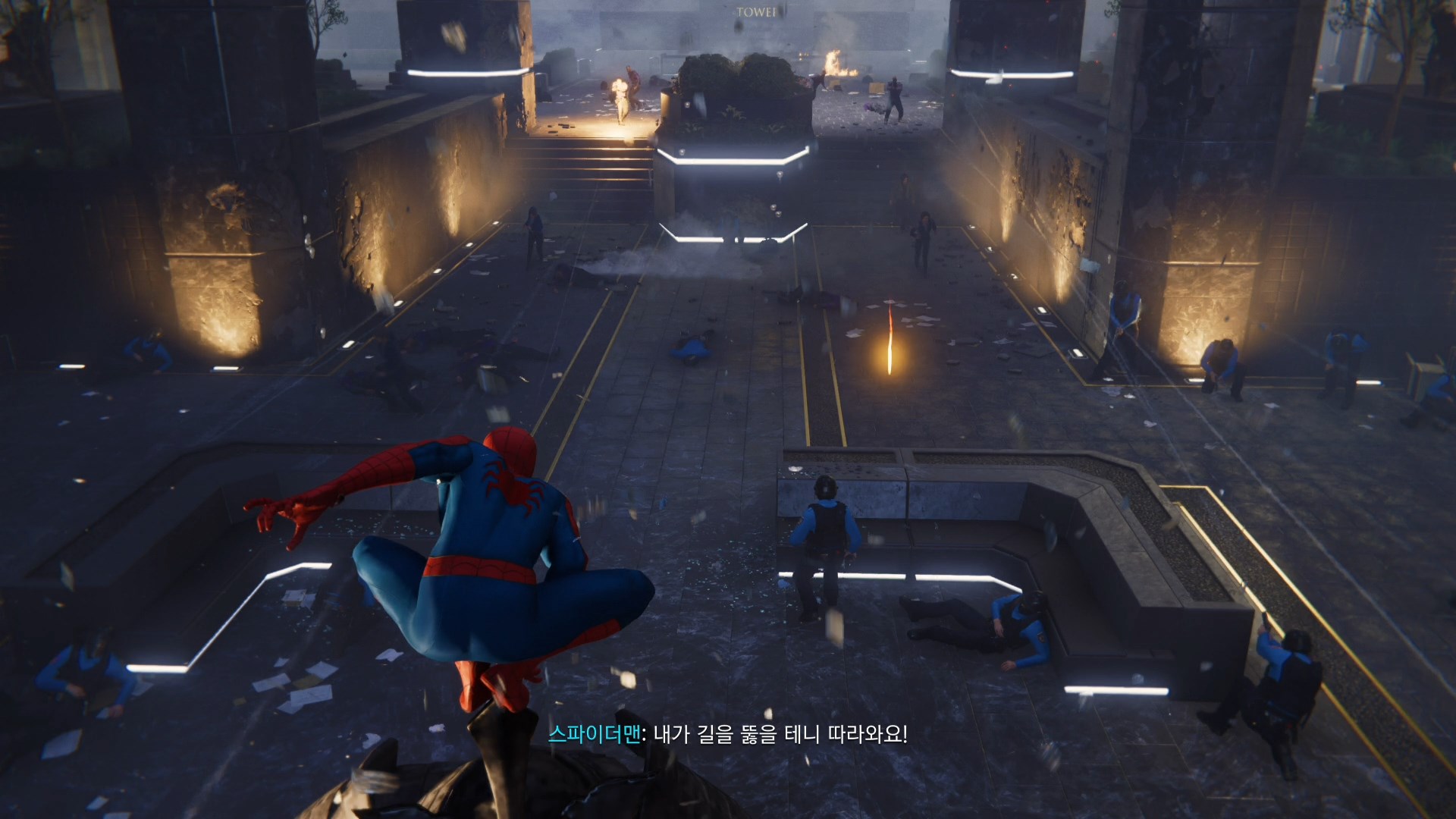 스파이더맨 화면비교2 - 플스5에서 ER330 사용