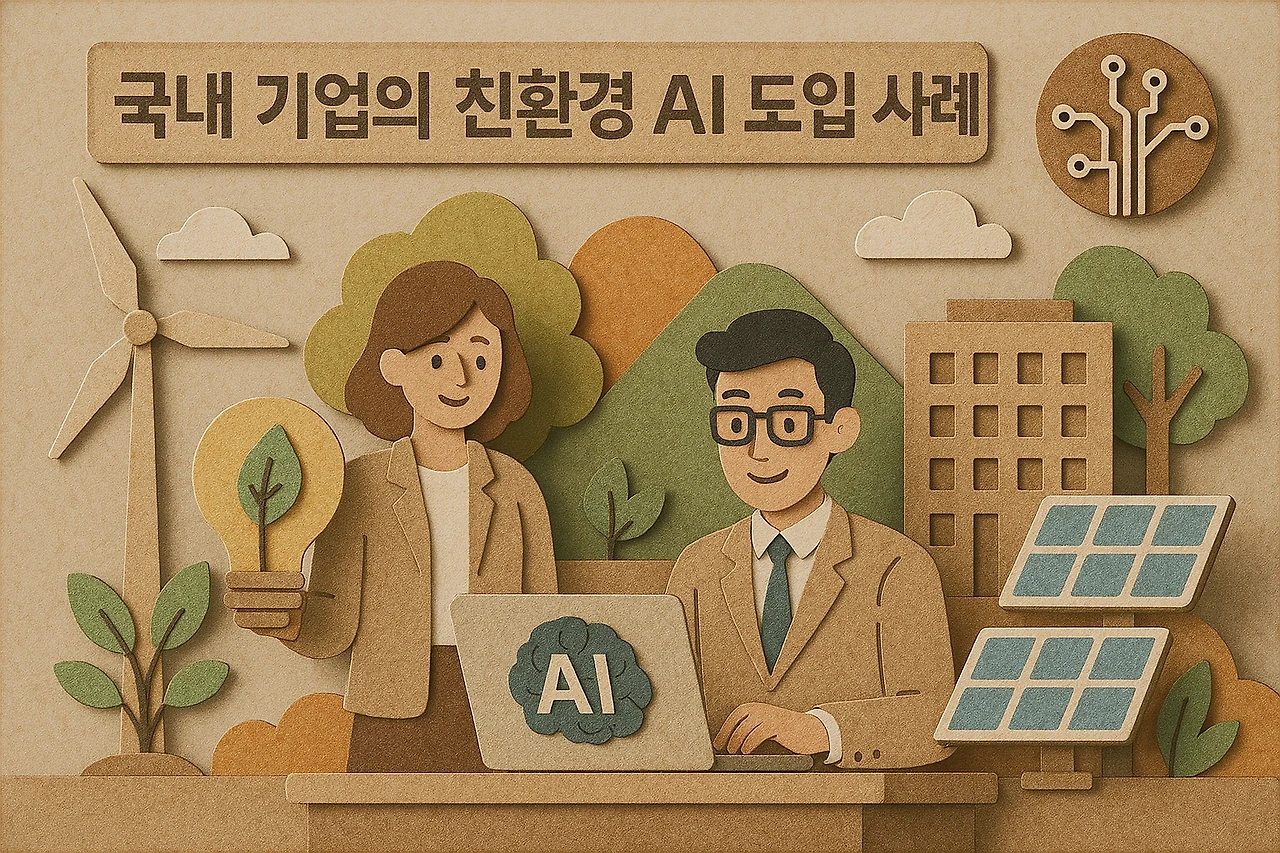 국내 기업의 친환경 AI 도입 관련 이미지
