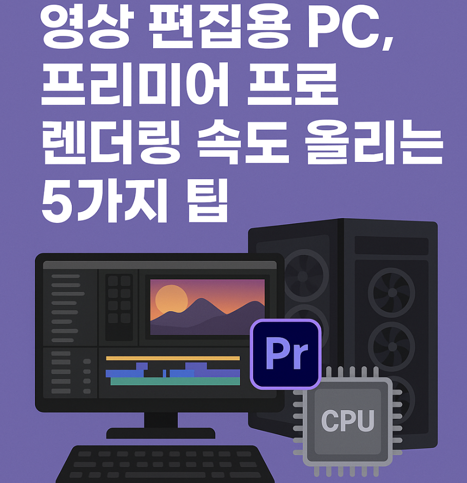 영상 편집용 PC, 프리미어 프로 렌더링 속도 올리는 5가지 팁