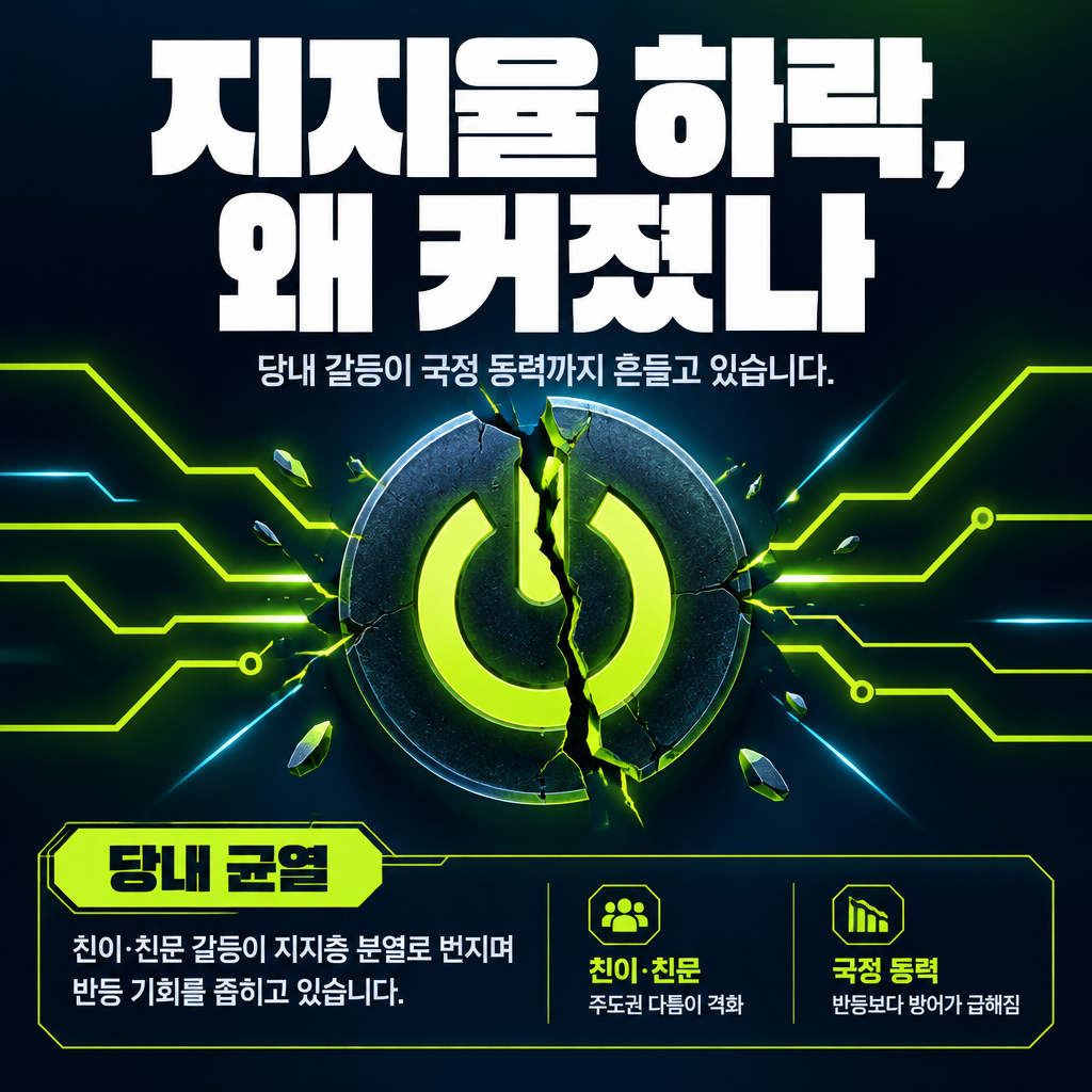 지지율 하락, 왜 커졌나