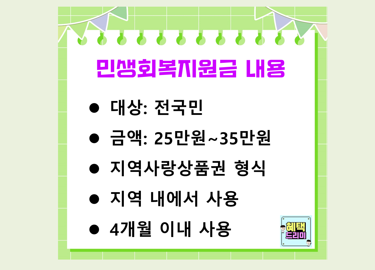 민생회복지원금 25만원 지급시기 조건 완벽정리