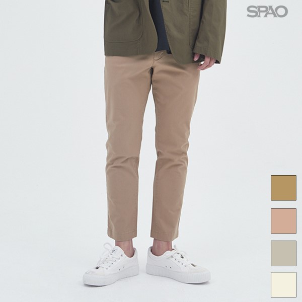 스파오 크롭 테이퍼드 치노 팬츠 sptc923c07