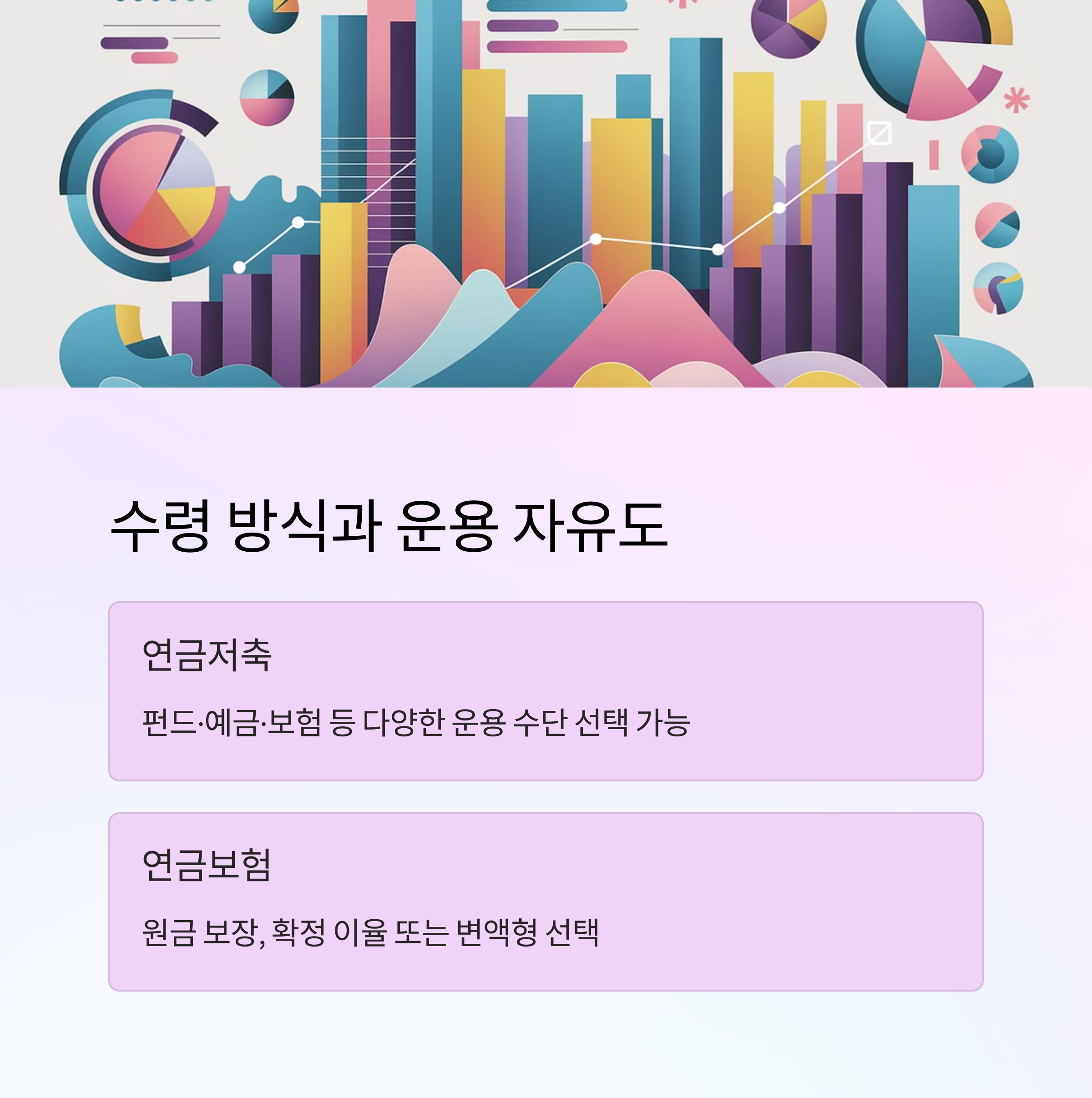 연금보험 &ndash; 수령 방식 및 운용 차이