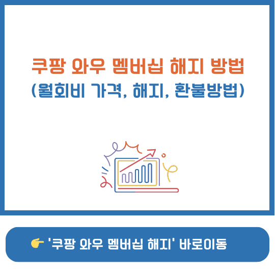 쿠팡 와우 멤버십 월회비