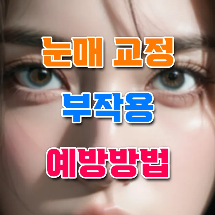 눈매 교청 부작용 예방방법