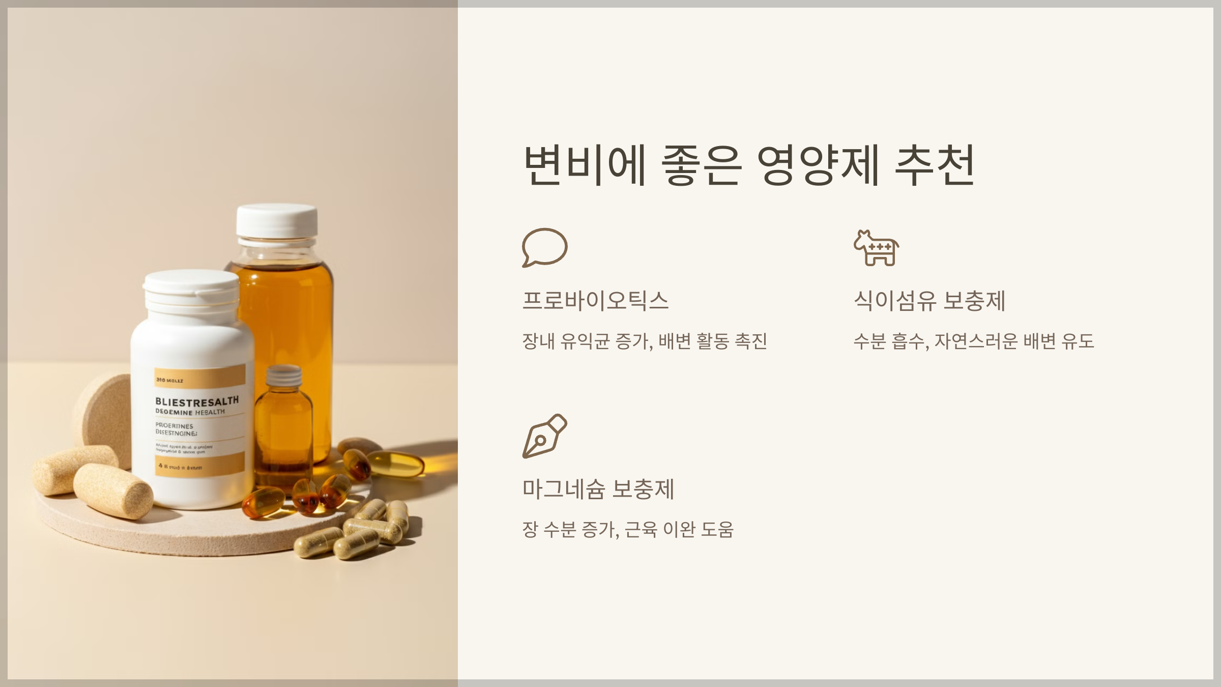 변비에 좋은 영양제 추천