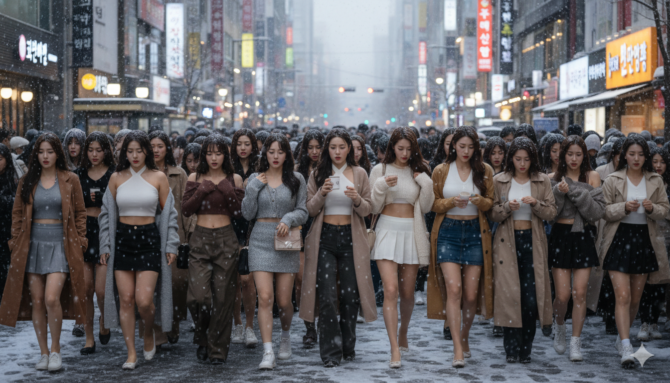 도심을 걷는 여자들