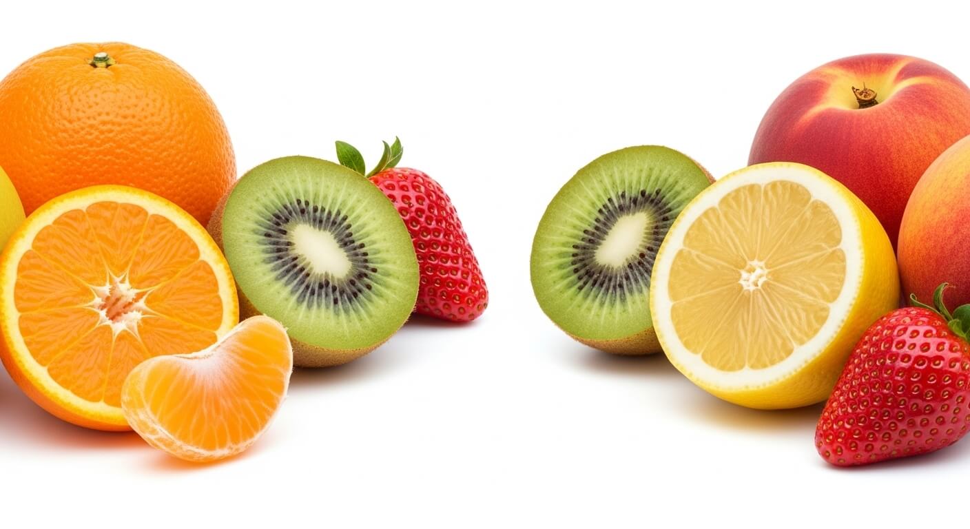 폐암에 좋은 음식 BEST 10 : 비타민 C 풍부 과일(오렌지&amp;#44; 귤&amp;#44; 키위&amp;#44; 레몬&amp;#44; 딸기&amp;#44; 복숭아 등)