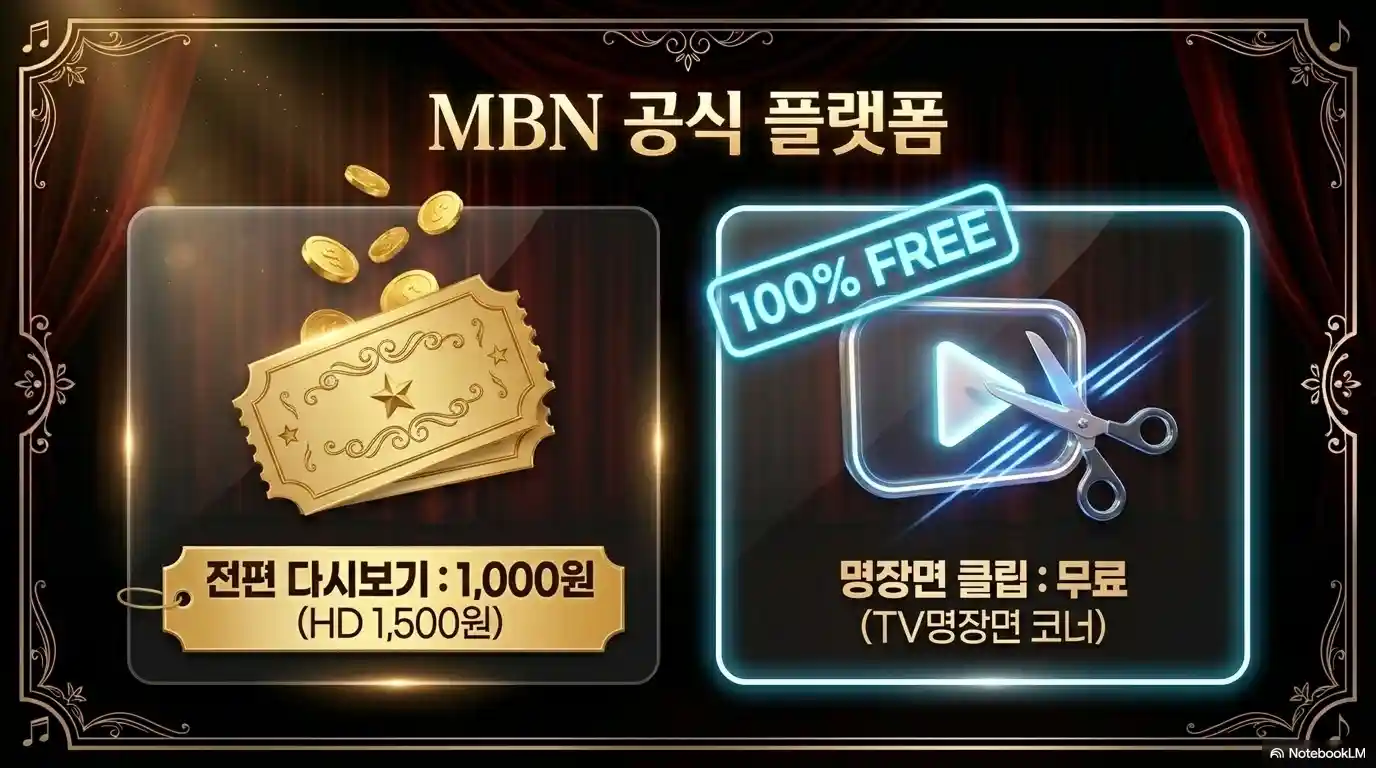 무명전설 디너쇼 MBN 홈페이지 다시보기 정보