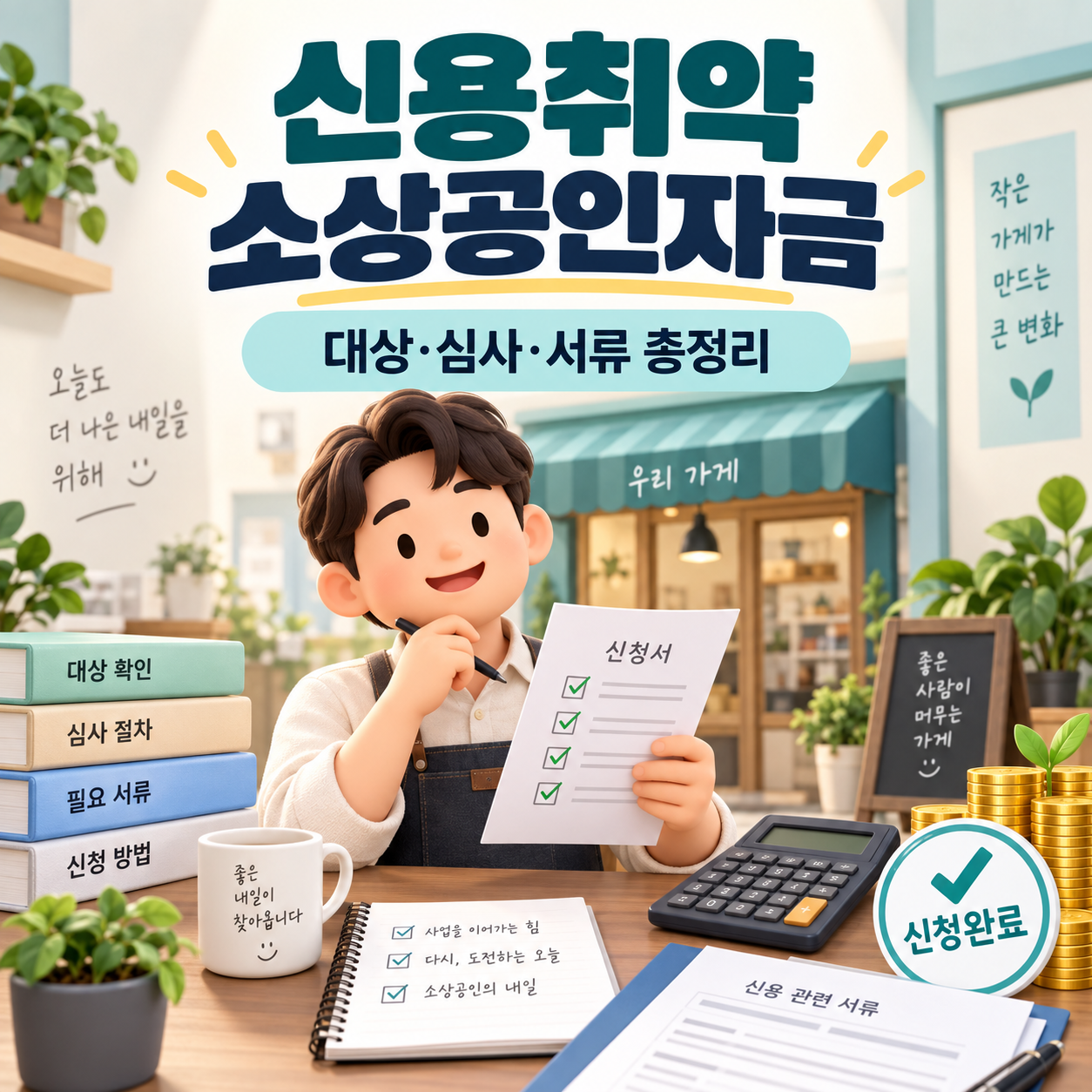 소상공인 신용취약자금 신청 방법 - 지원 대상·심사 기준·제출서류