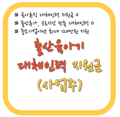 출산육아기 대체인력 지원금