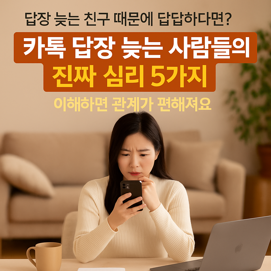 카톡 답장 늦는 사람들의 진짜 심리 5가지