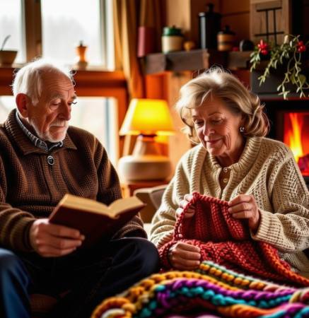 노후생활을 보내는 노부부