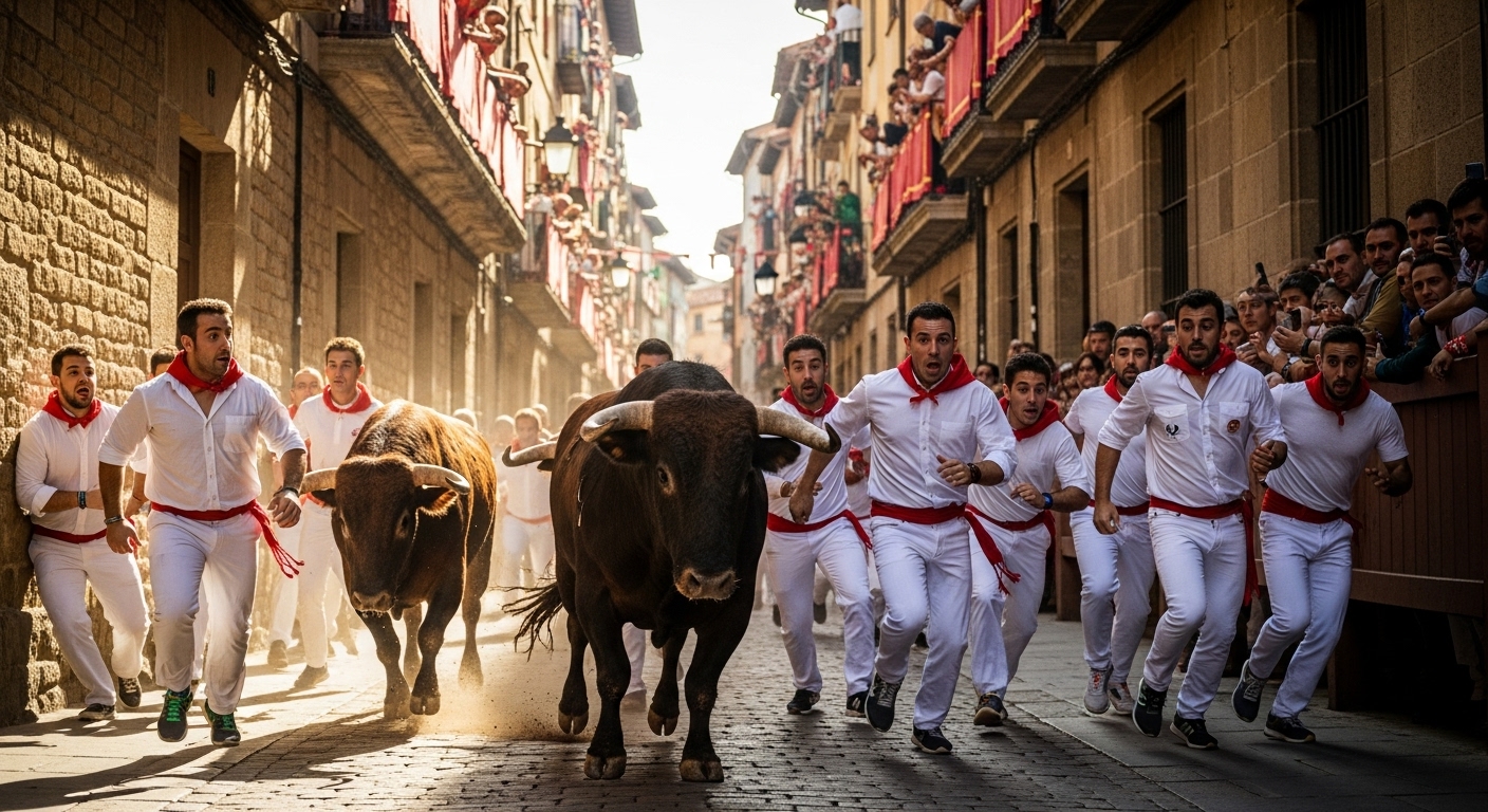 불런: 소 떼를 피해 달리는 사람들