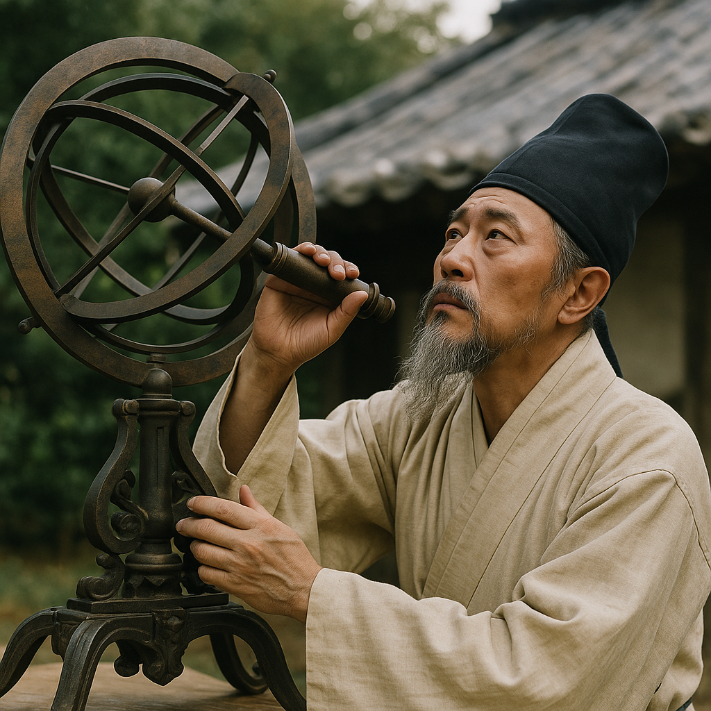 홍대용 천문기구 연구 장면