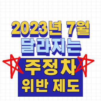 변경된 주청차 위반 제도