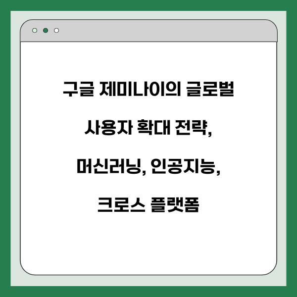 구글 제미나이의 글로벌 사용자 확대 전략