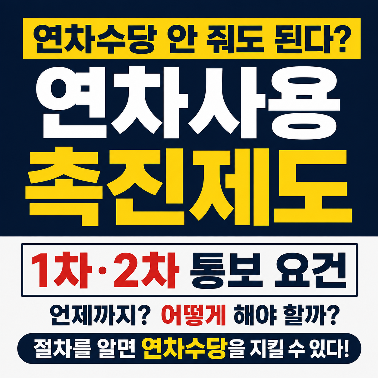 연차사용촉진제도 1차&middot;2차 통보 요건 정리