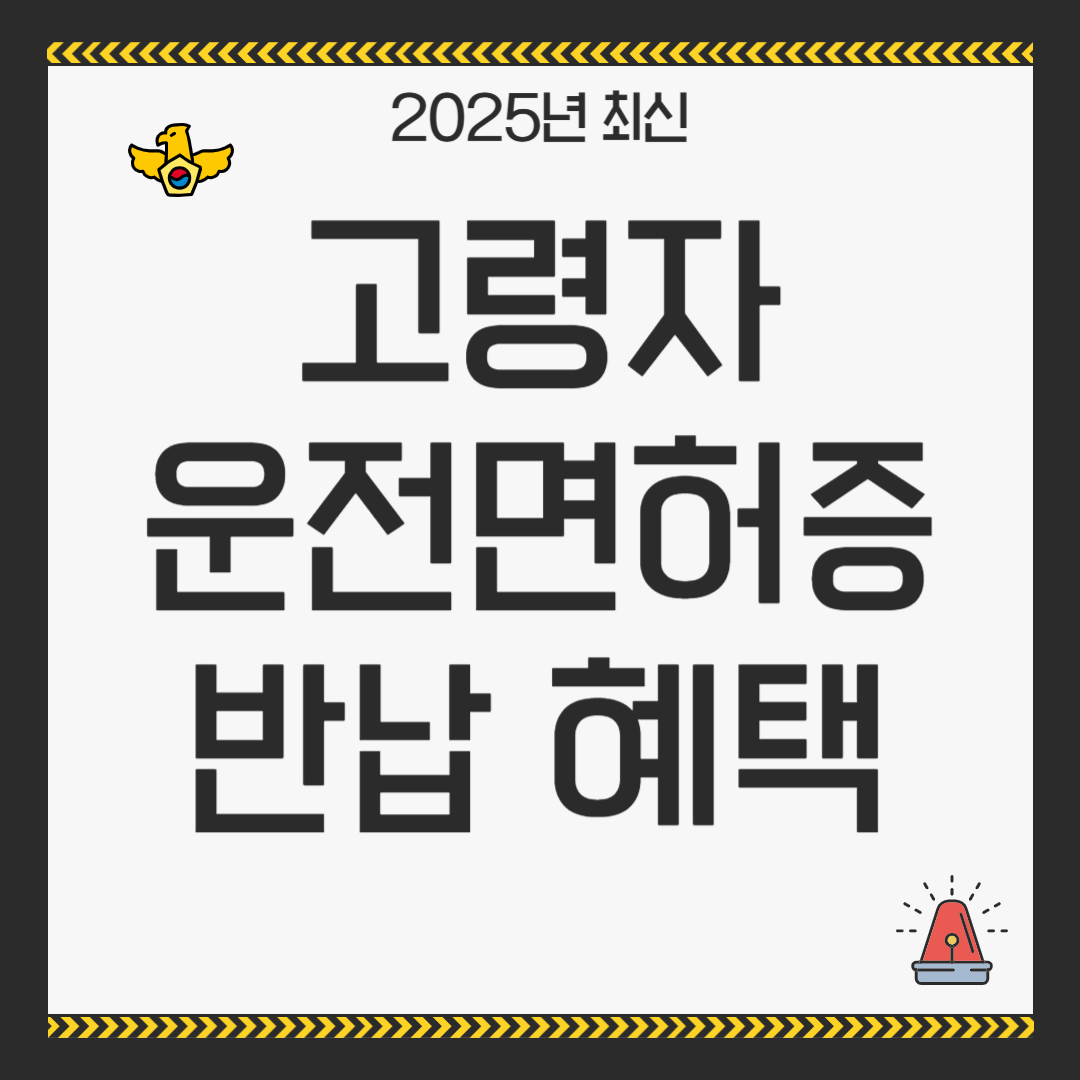 고령자 운전면허증 반납 혜택