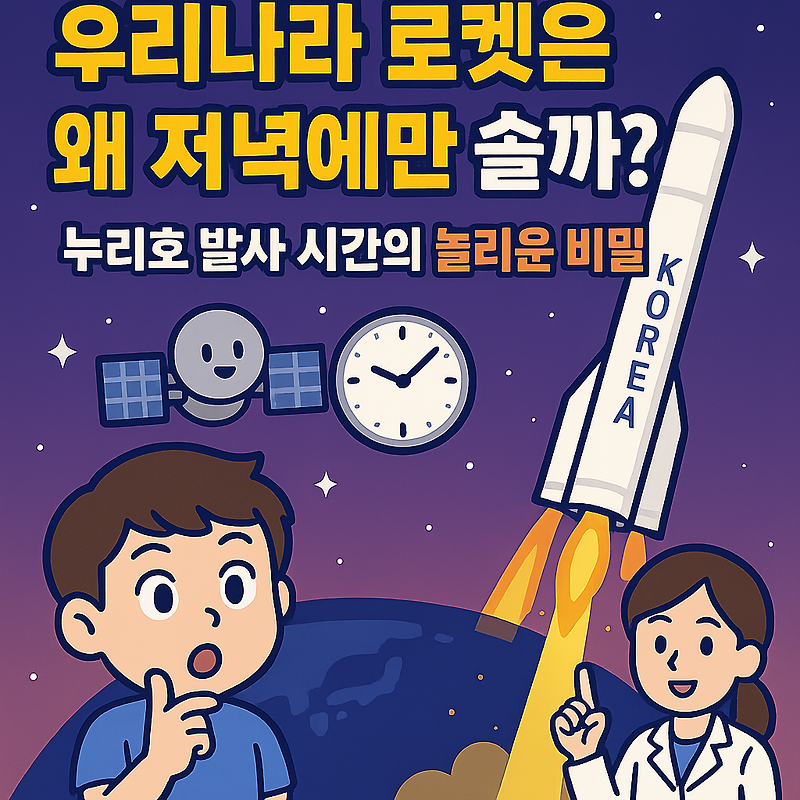 우리나라 로켓은 왜 저녁에만 쏠까? 누리호 발사 시간의 비밀 (아이 보기)