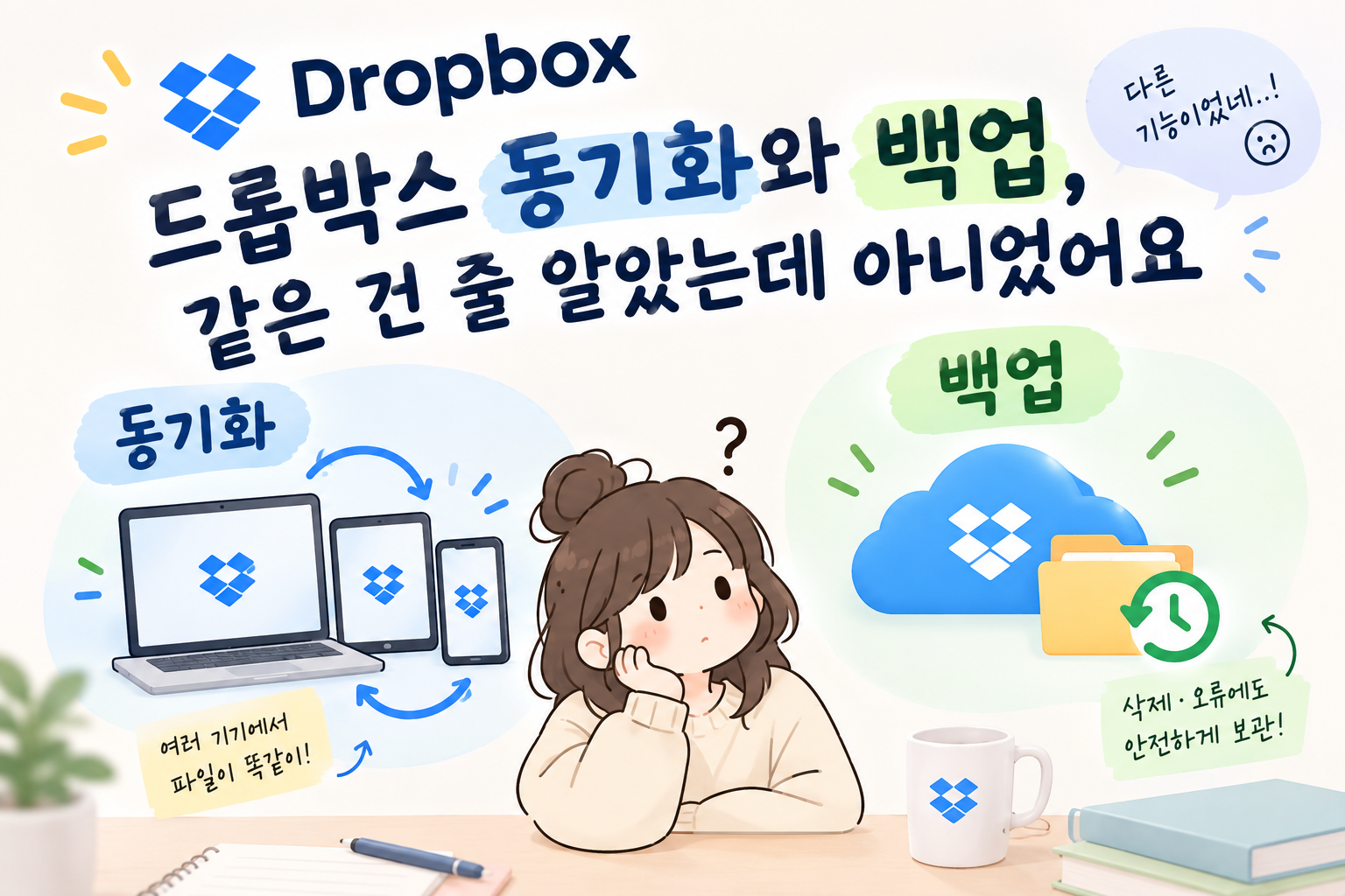 드롭박스 동기화와 백업, 같은 건 줄 알았는데 아니었어요