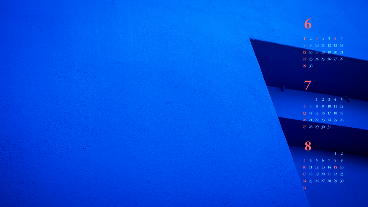 11 파란색 벽 B - 2025년7월 노트북배경화면